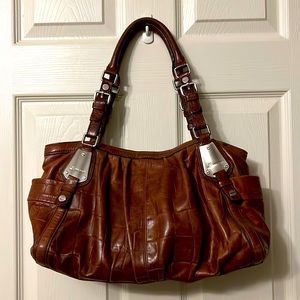 B. Makowsky Cognac designer handbag